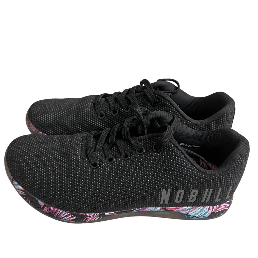NOBULL Black palm trainer SuperFabric Trainer Shoes Womens 9.5 Mens 8 used 1x